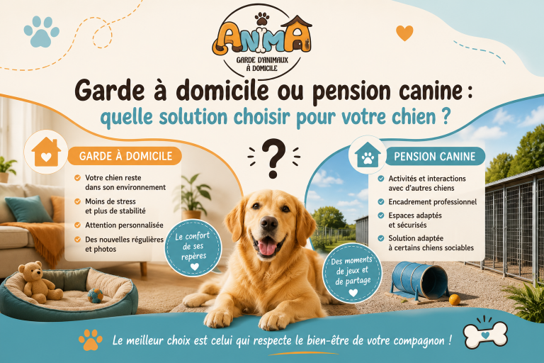 Comparatif entre garde de chien à domicile et pension canine autour de Voiron
